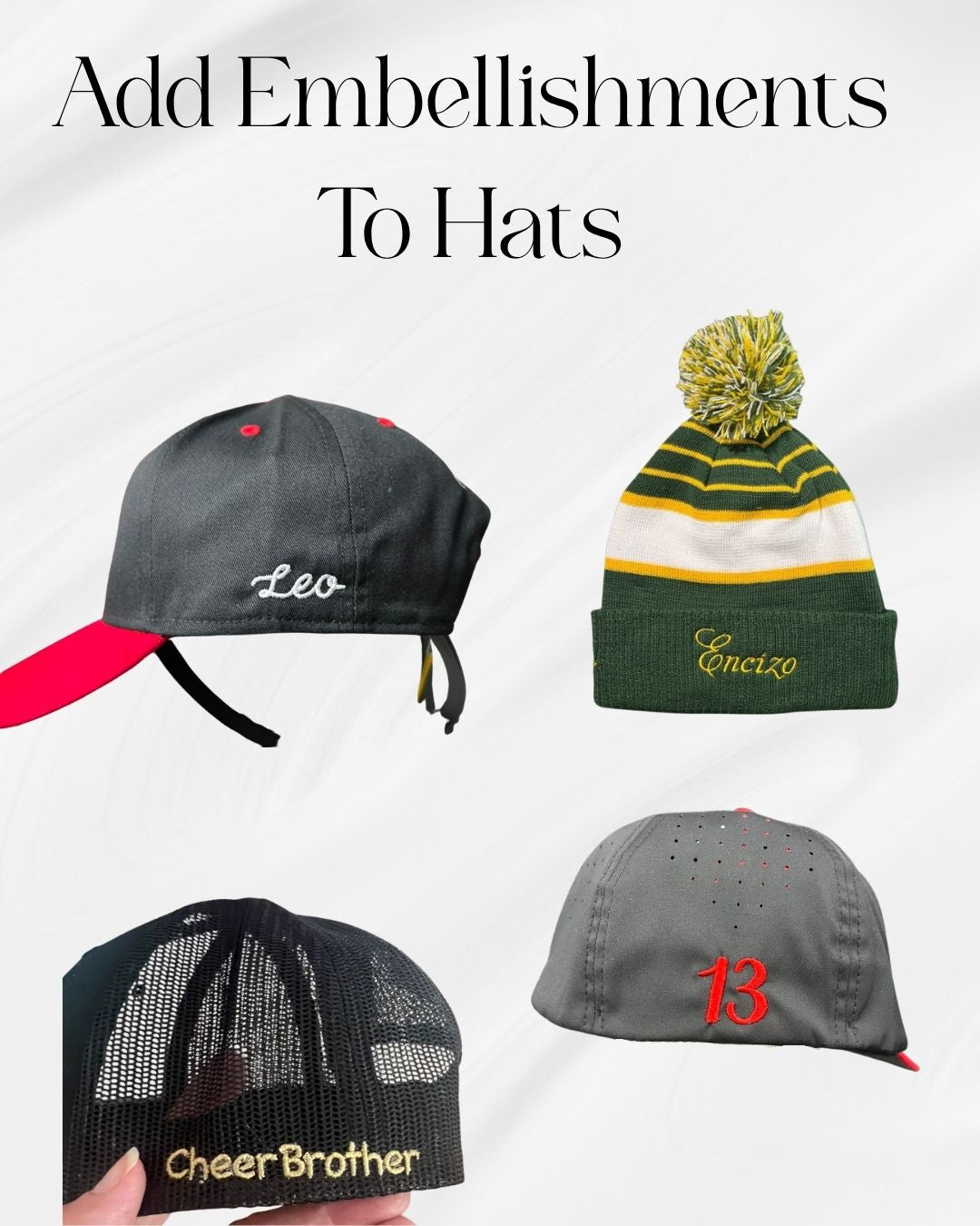 Add Embellishments to Head Ware