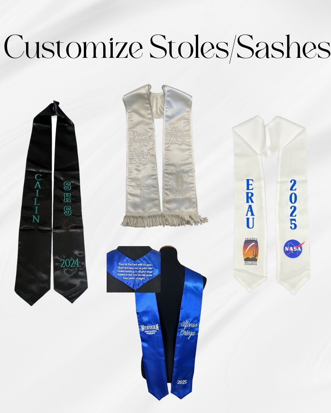Customize Sashes/Stoles