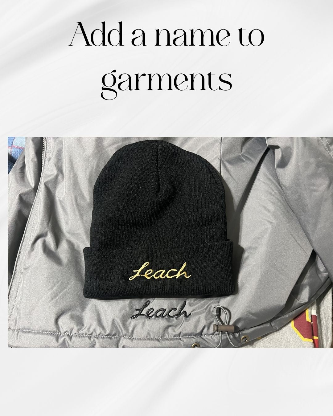 Add Names to garments