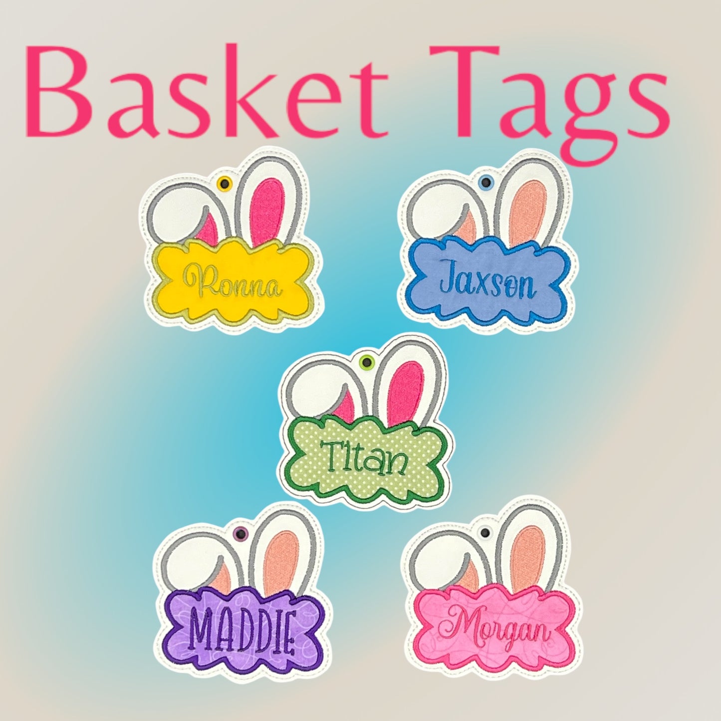Easter Basket Name Tag - Bunny