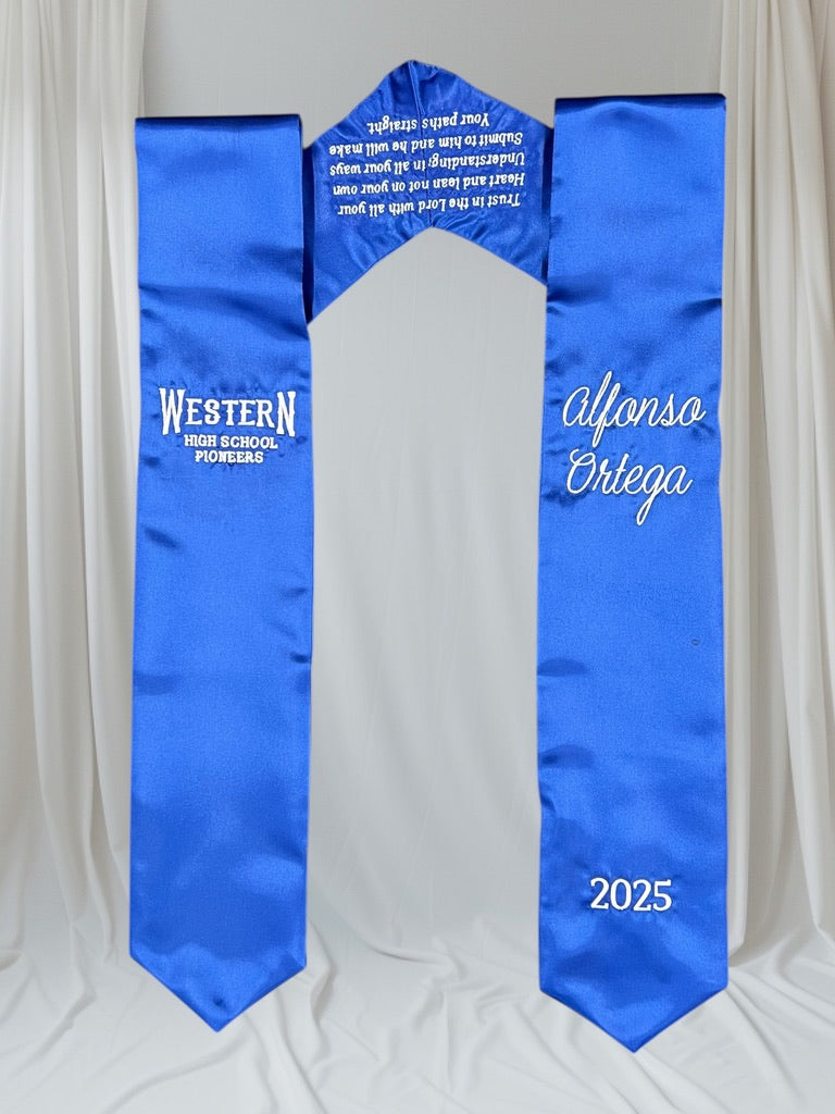 Grad. Stole/Sash - Name and School Initials - 2