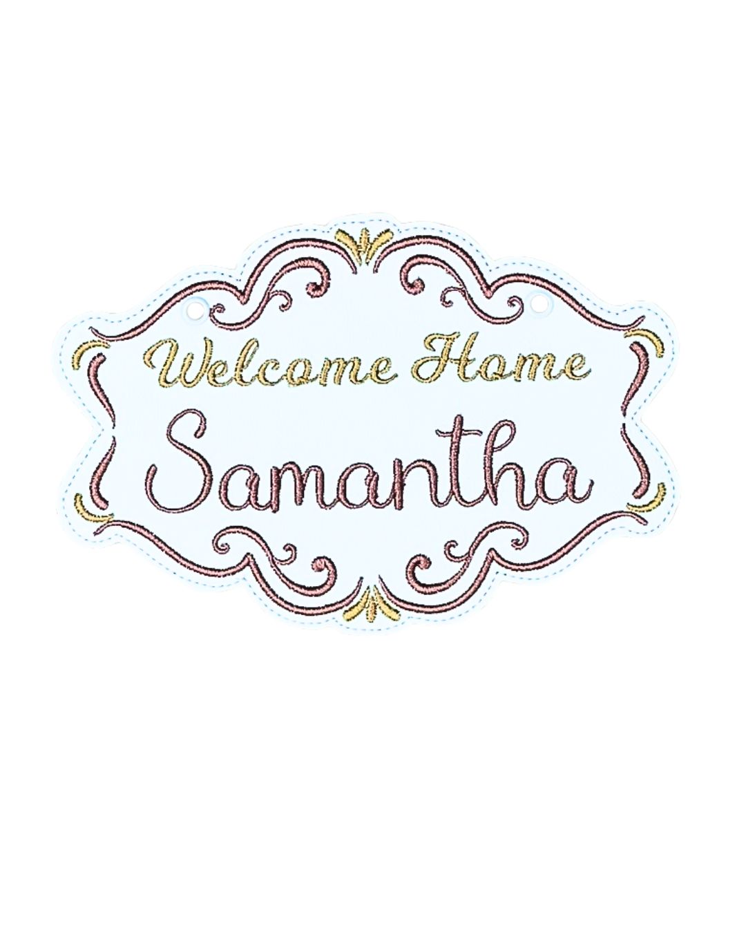 Welcome Home/Coming Soon Rose & Gold Banner