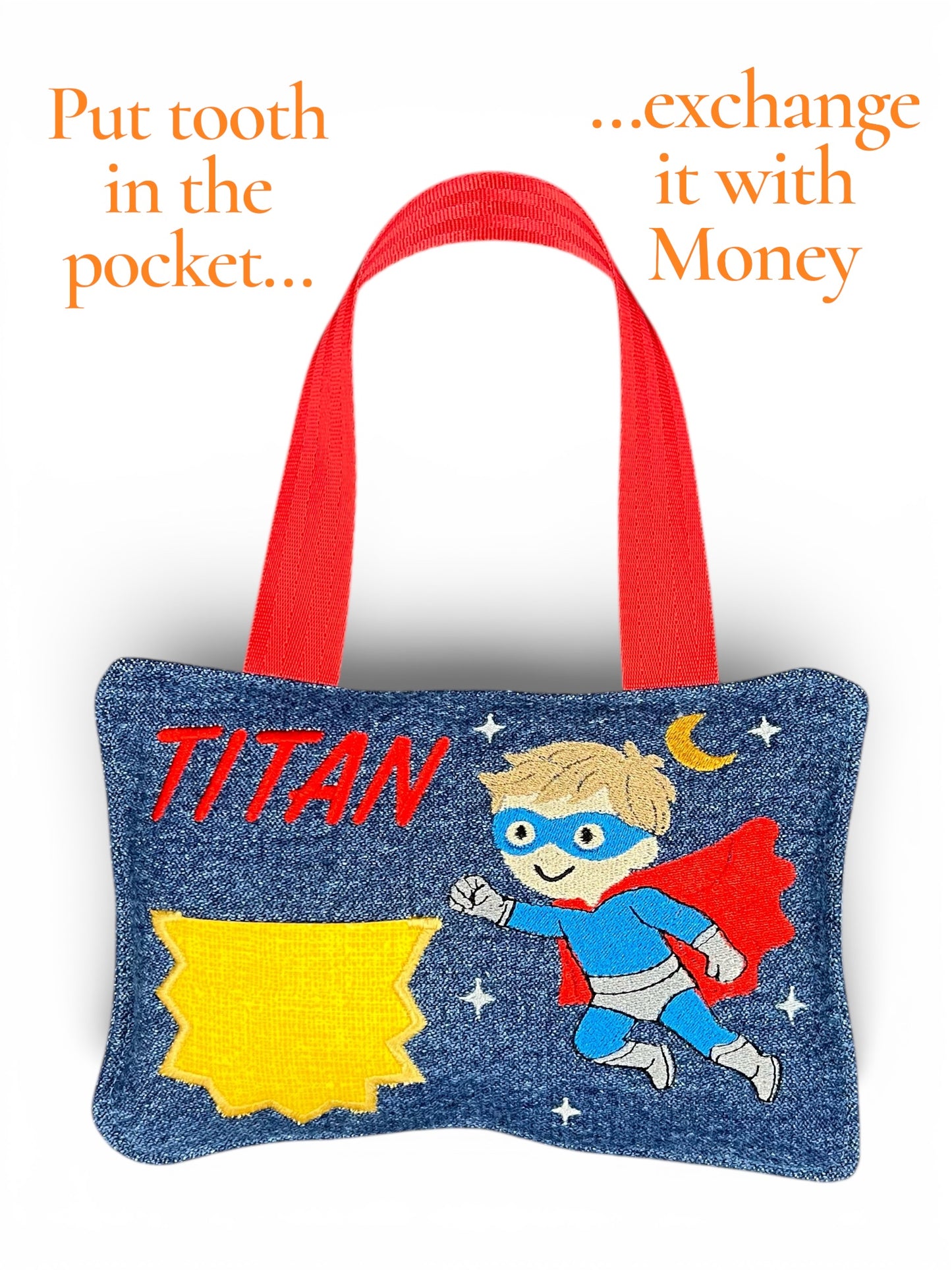 Boy Super Hero Tooth Pillow