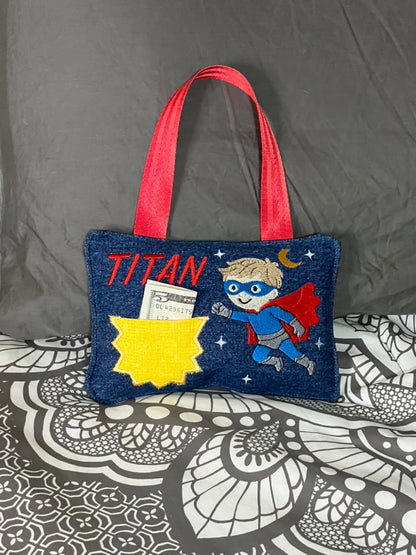 Boy Super Hero Tooth Pillow