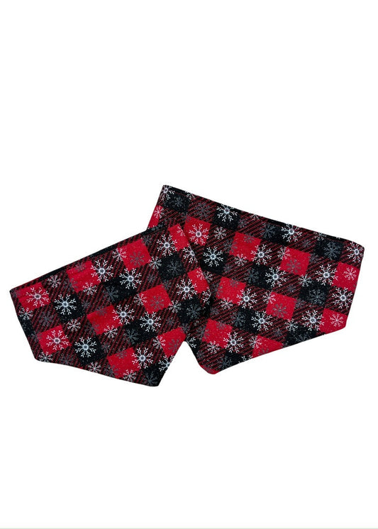 Snowflake Flannel Custom Dog Bandana