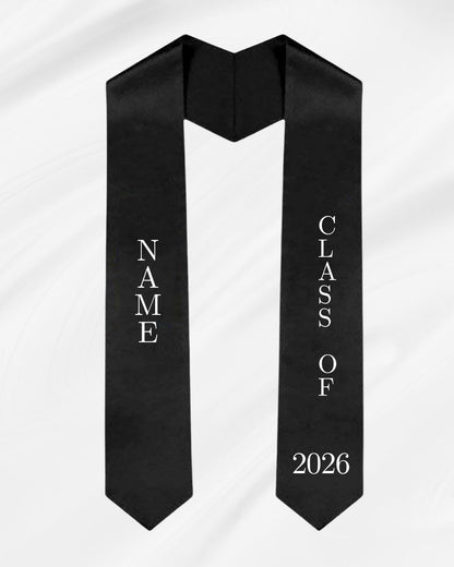 Grad. Stole/Sash - Name and Class of