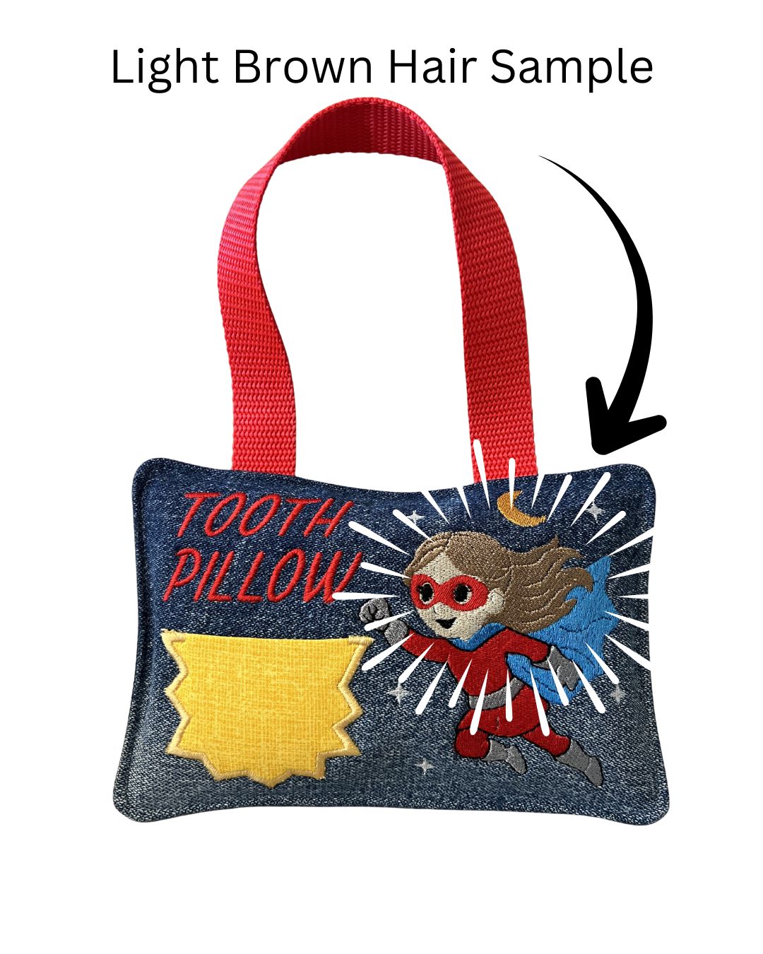 Girl Super Hero Tooth Pillow