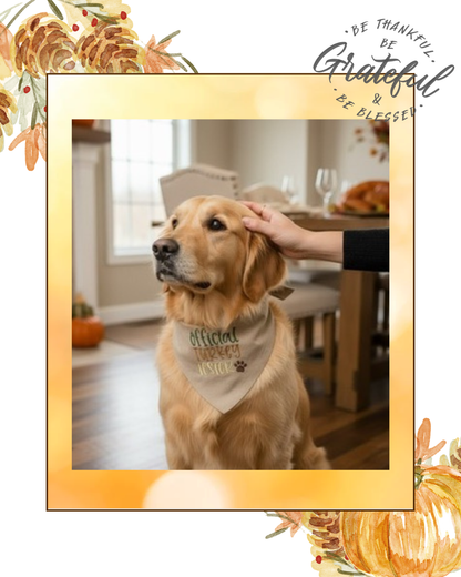 Personalized Fall Flowers- Dog Bandana