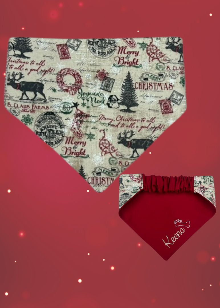 Personalized Christmas - Dog bandana