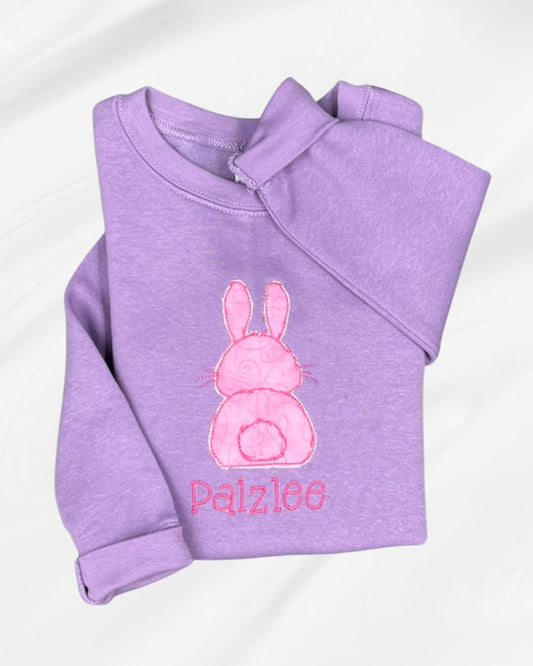 Bunny Sweatshirt With Name - Youth