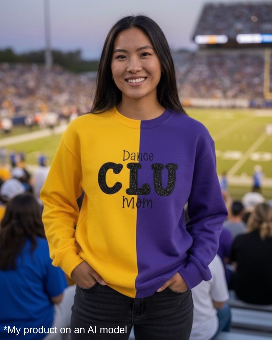 CLU Dance Mom Split Color Sweatshirt