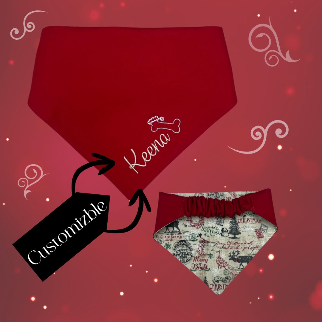 Personalized Christmas - Dog bandana
