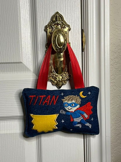 Boy Super Hero Tooth Pillow