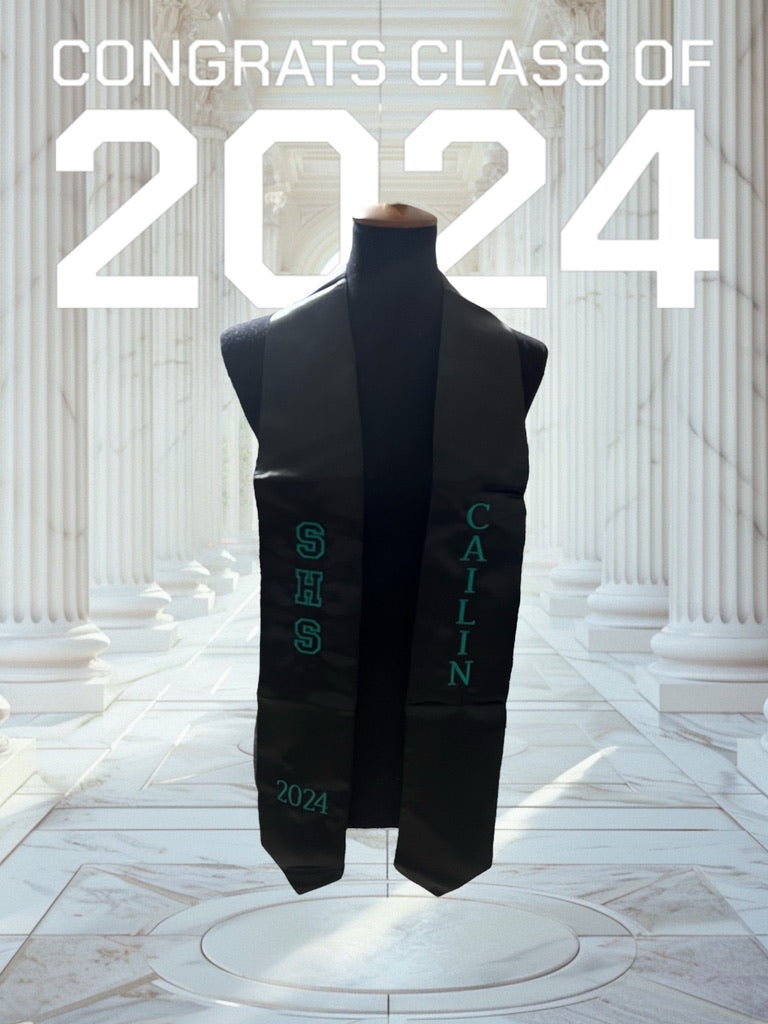 Grad. Stole/Sash - Name and School Initials - 2