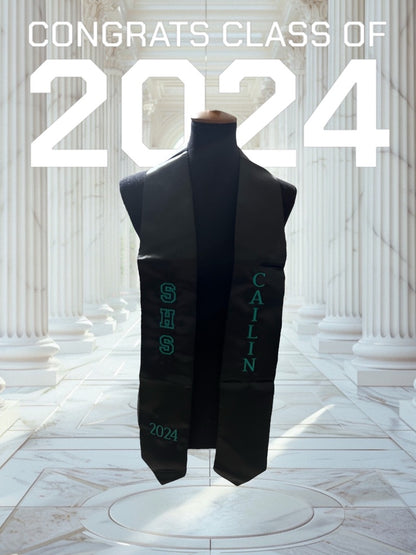 Grad. Stole/Sash - Name and School Initials - 2