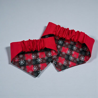 Snowflake Flannel Custom Dog Bandana
