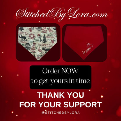 Personalized Christmas - Dog bandana