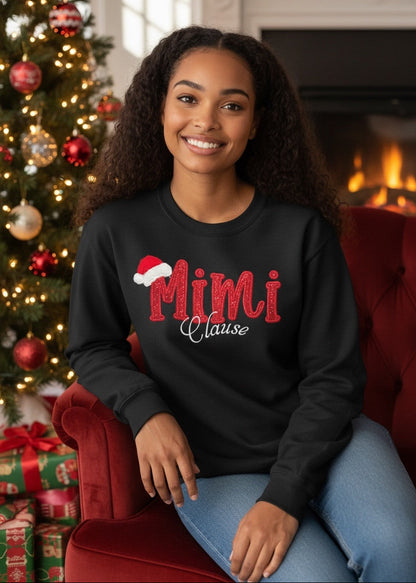 Mimi Clause Glitter Sweatshirt