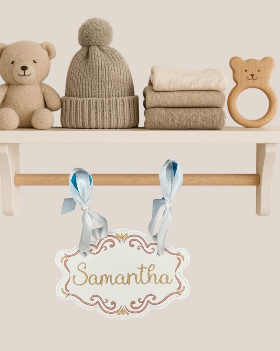 Name Tag Soon Rose & Gold