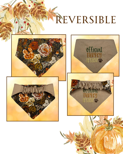 Personalized Fall Flowers- Dog Bandana