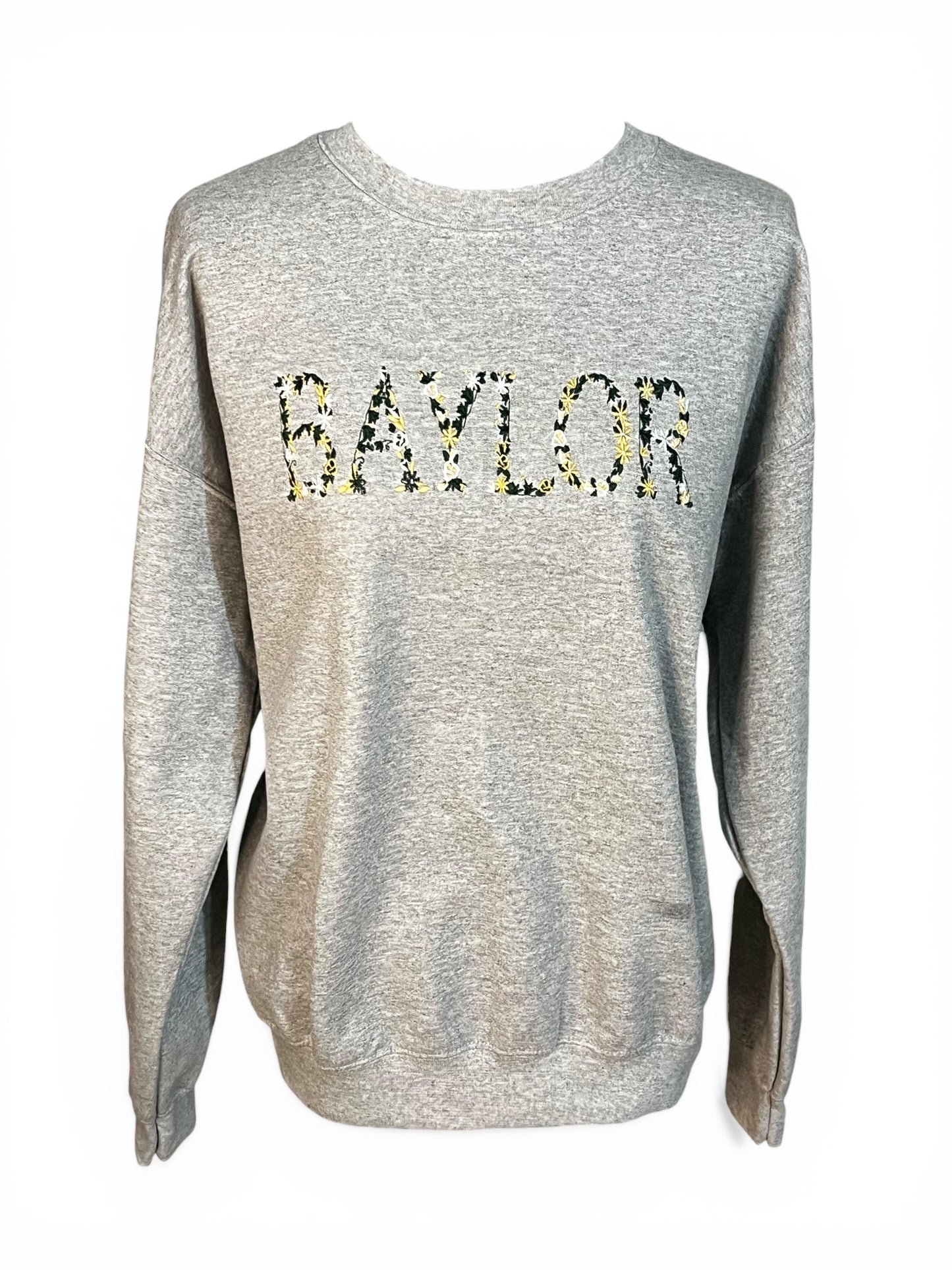 Baylor Floral Font Sweatshirt