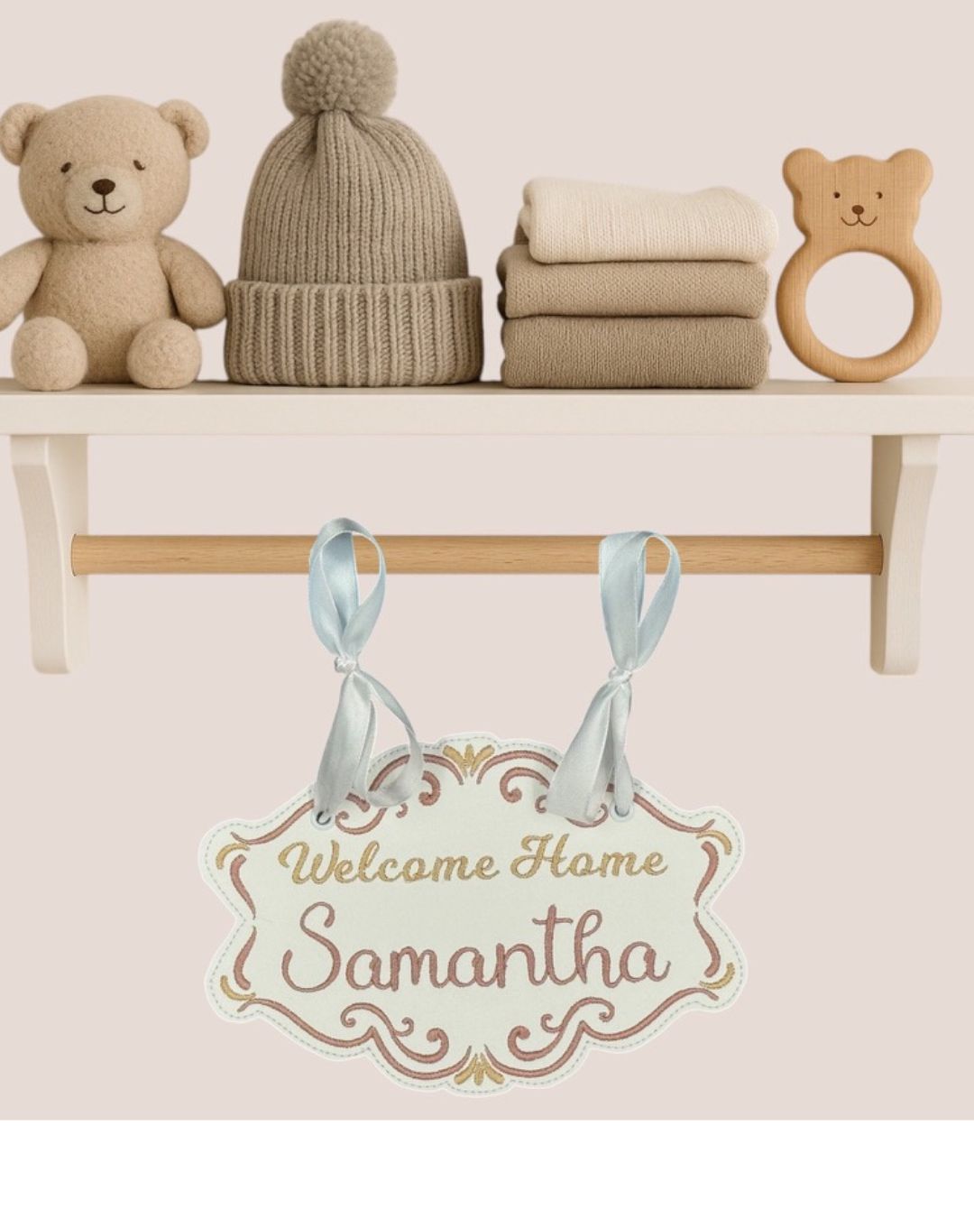 Welcome Home/Coming Soon Rose & Gold Banner