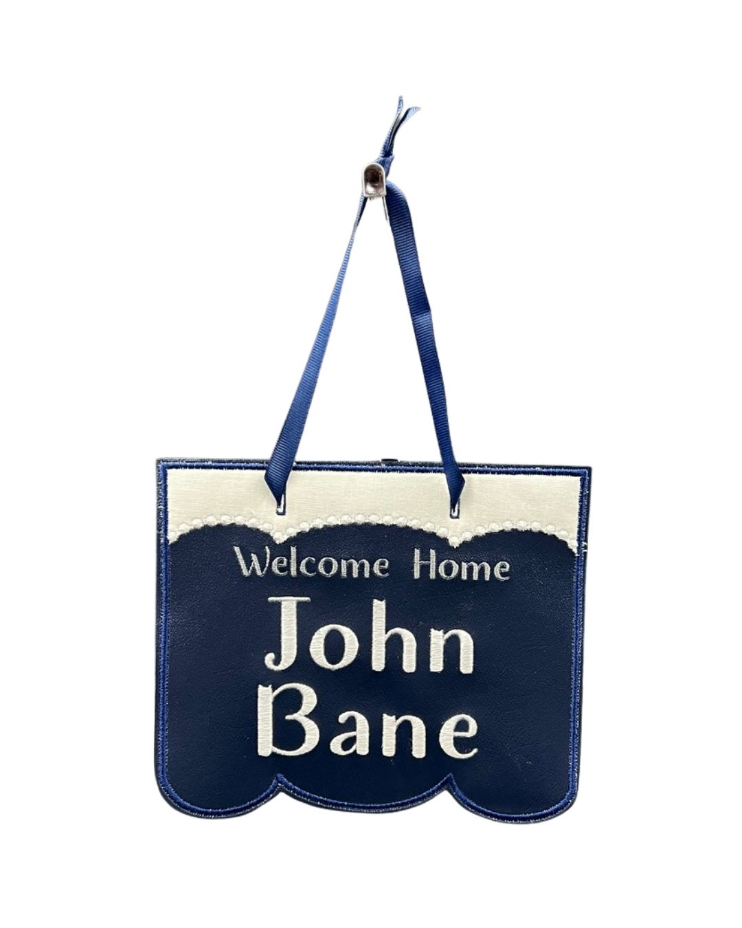 Welcome Home Blue and White