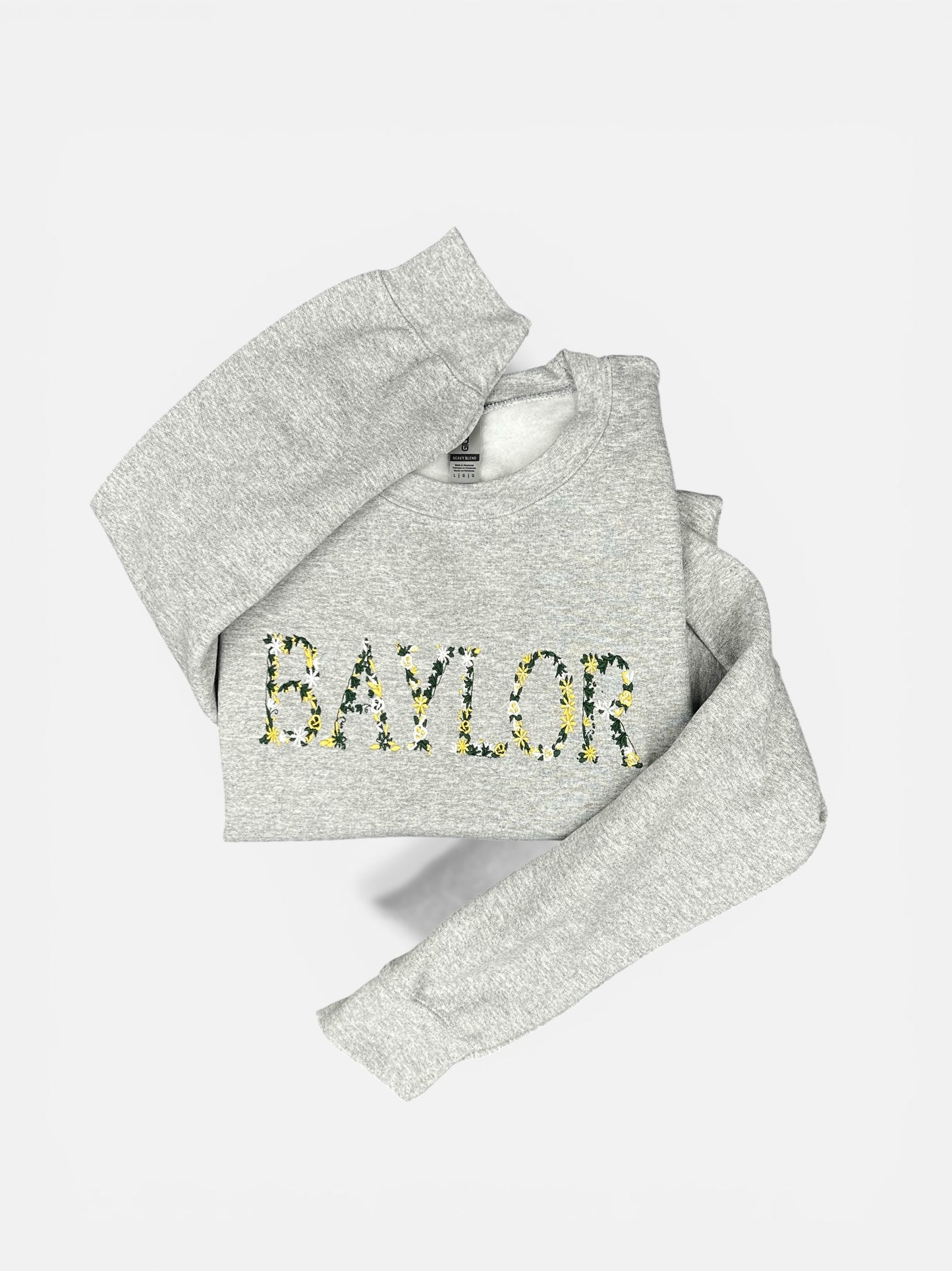 Baylor Floral Font Sweatshirt