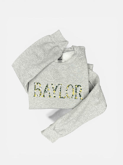 Baylor Floral Font Sweatshirt