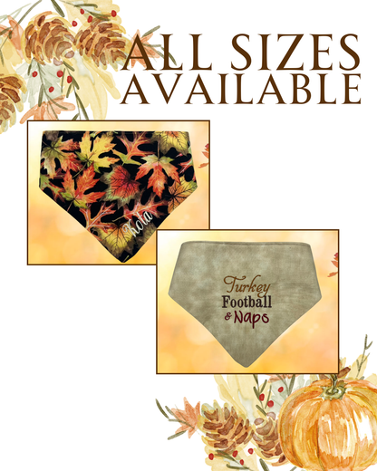 Personalized Fall Leaf- Dog bandana