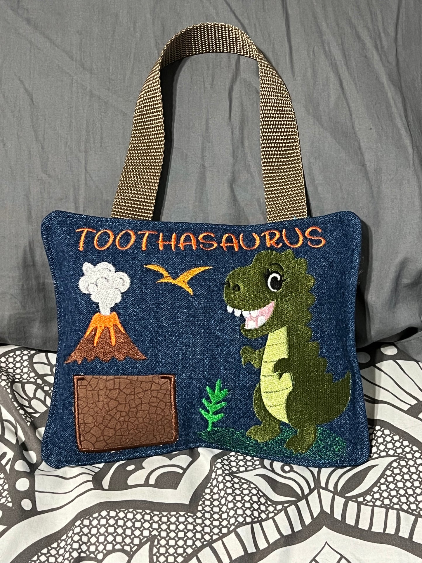 Boy or Girl - T Rex Dinosaur Tooth Pillow 1