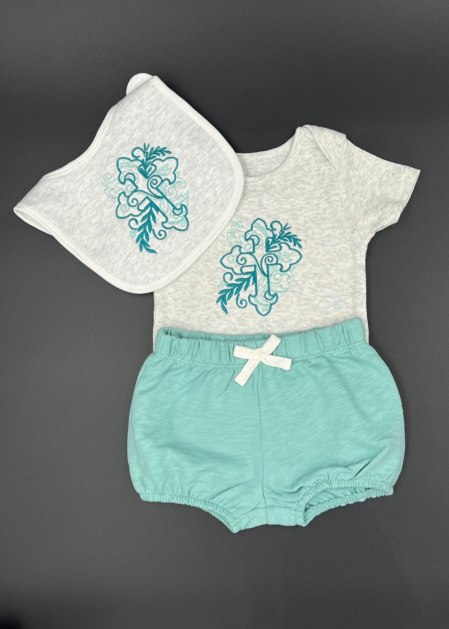 Swirly Cross Baby 3pc Set - 6 month