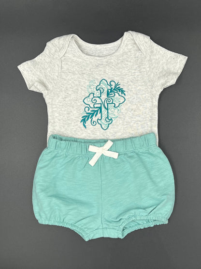 Swirly Cross Baby 3pc Set - 6 month