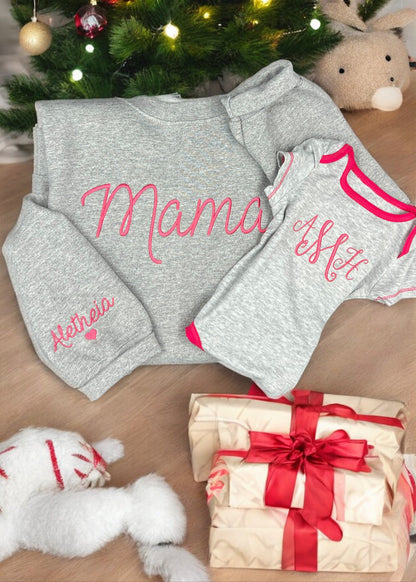 MAMA Script w Sleeve Sweatshirt 2