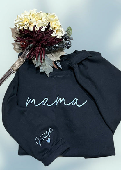 MAMA Script w Sleeve Sweatsirt 1