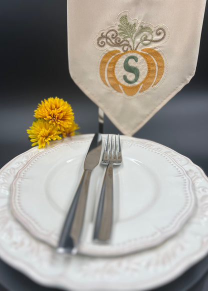 Custom Fall Pumpkin Napkin Set