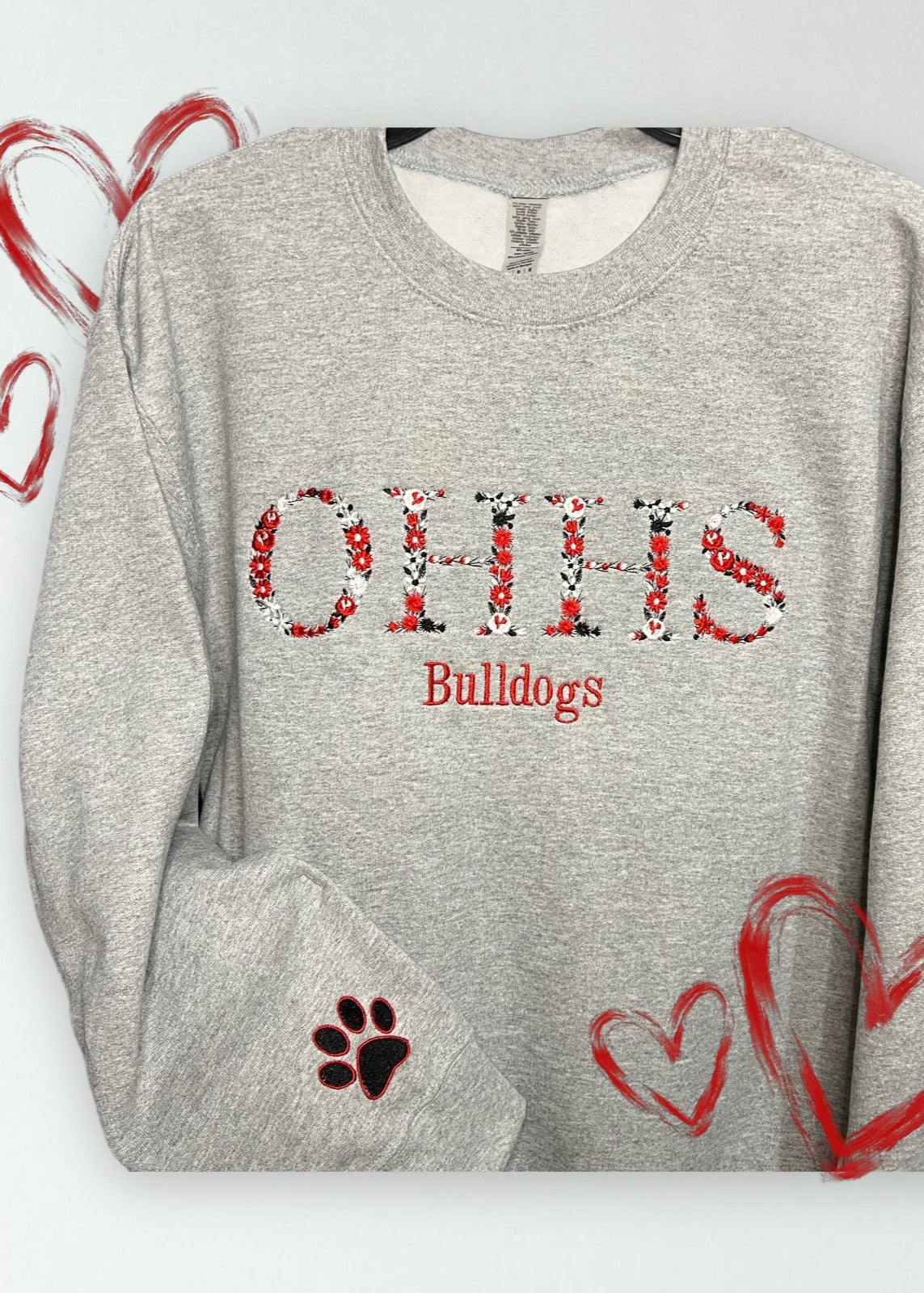 OHHS Floral Font Sweatshirt