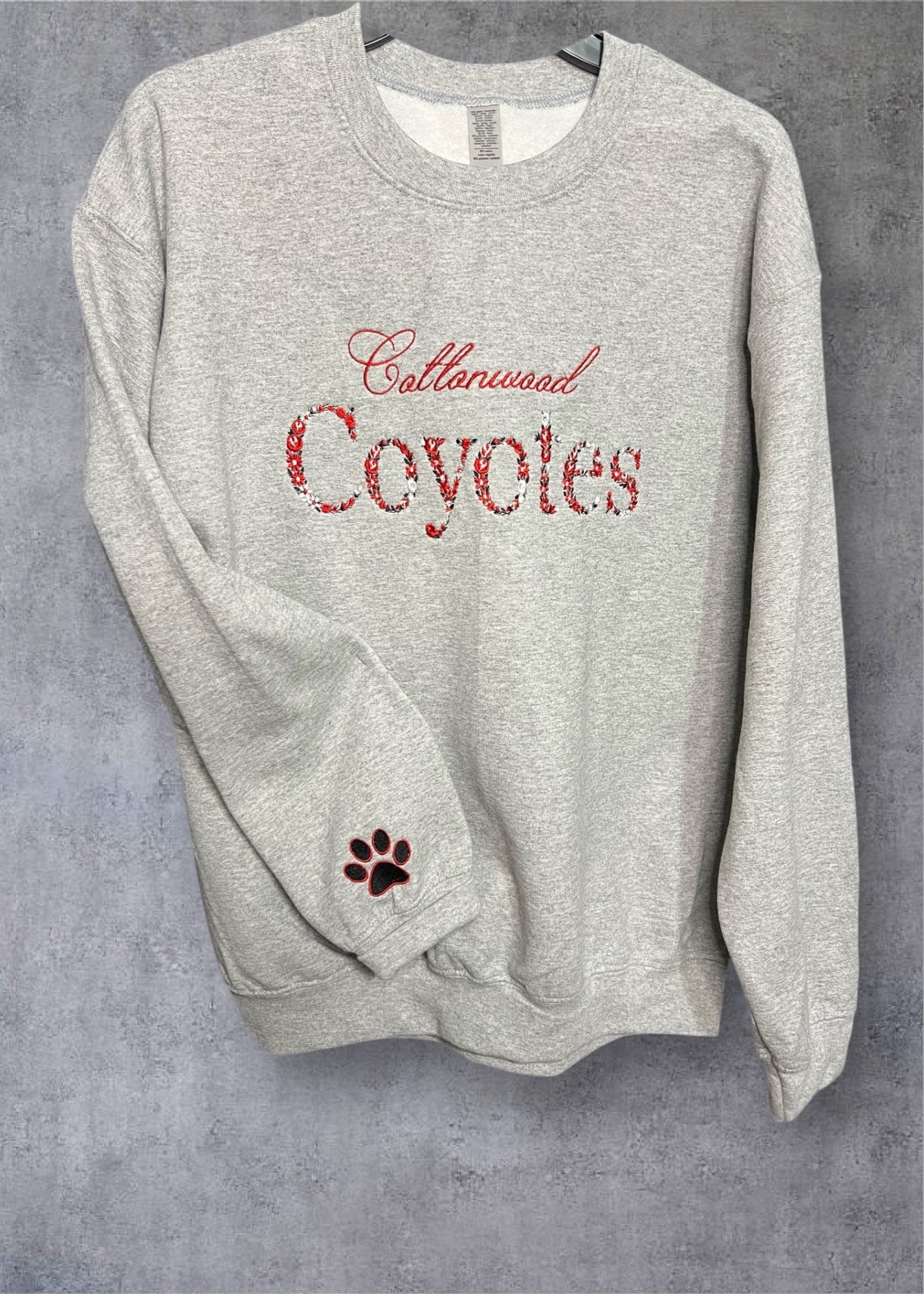 Cottonwood Coyotes Floral Font