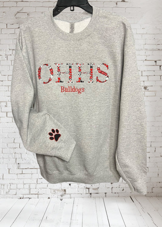 OHHS Floral Font Sweatshirt