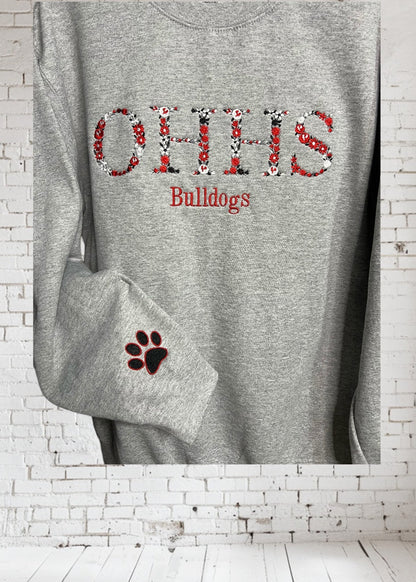 OHHS Floral Font Sweatshirt