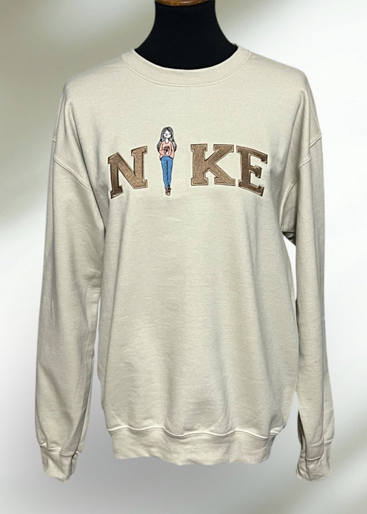 Coffee Girl Embroidered Sweatshirt