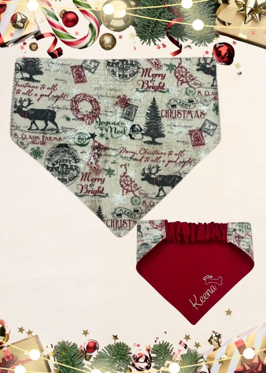 Personalized Christmas - Dog bandana